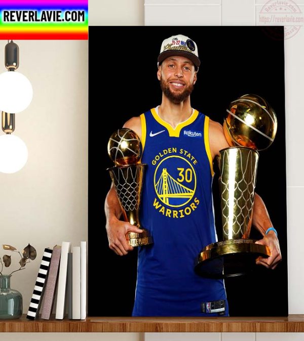 The 21-22 NBA Champions Golden State Warriors Stephen Curry MVP Champions Home Decor Poster Canvas
