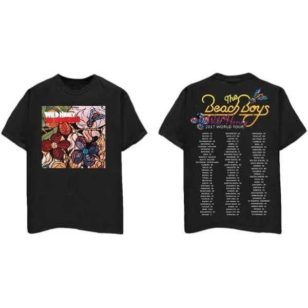 The Beach Boys Wild Honey Black Tour T Shirt