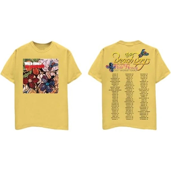 The Beach Boys Wild Honey Yellow Tour T Shirt