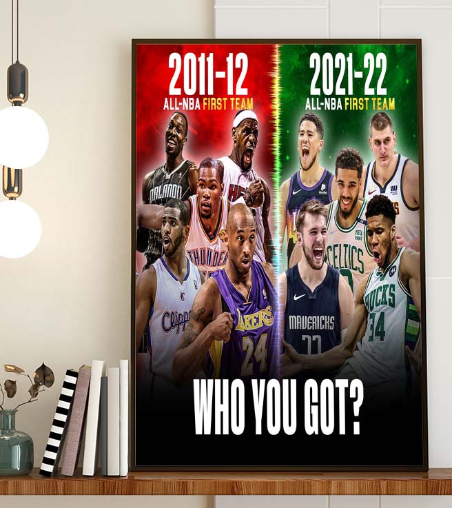 The Best Of The Best 10 Years ago vs Today Who You Got Art Decor Poster Canvas