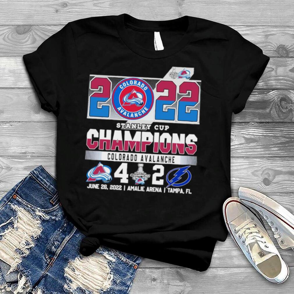 The Colorado Avalanche 2022 Stanley Cup Champions Avalanche 4 2 Lightning Shirt