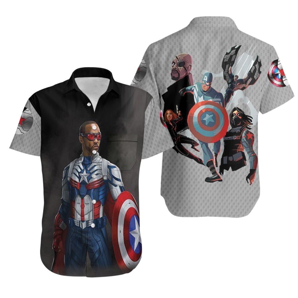 The Falcon In Captain America Suits Hawaiian Shirt