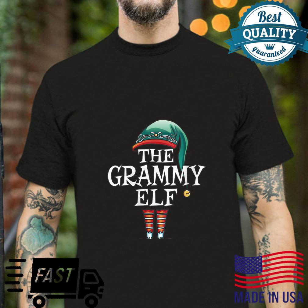 The Grammy Elf Matching Family Christmas Party Pajama Granny Shirt