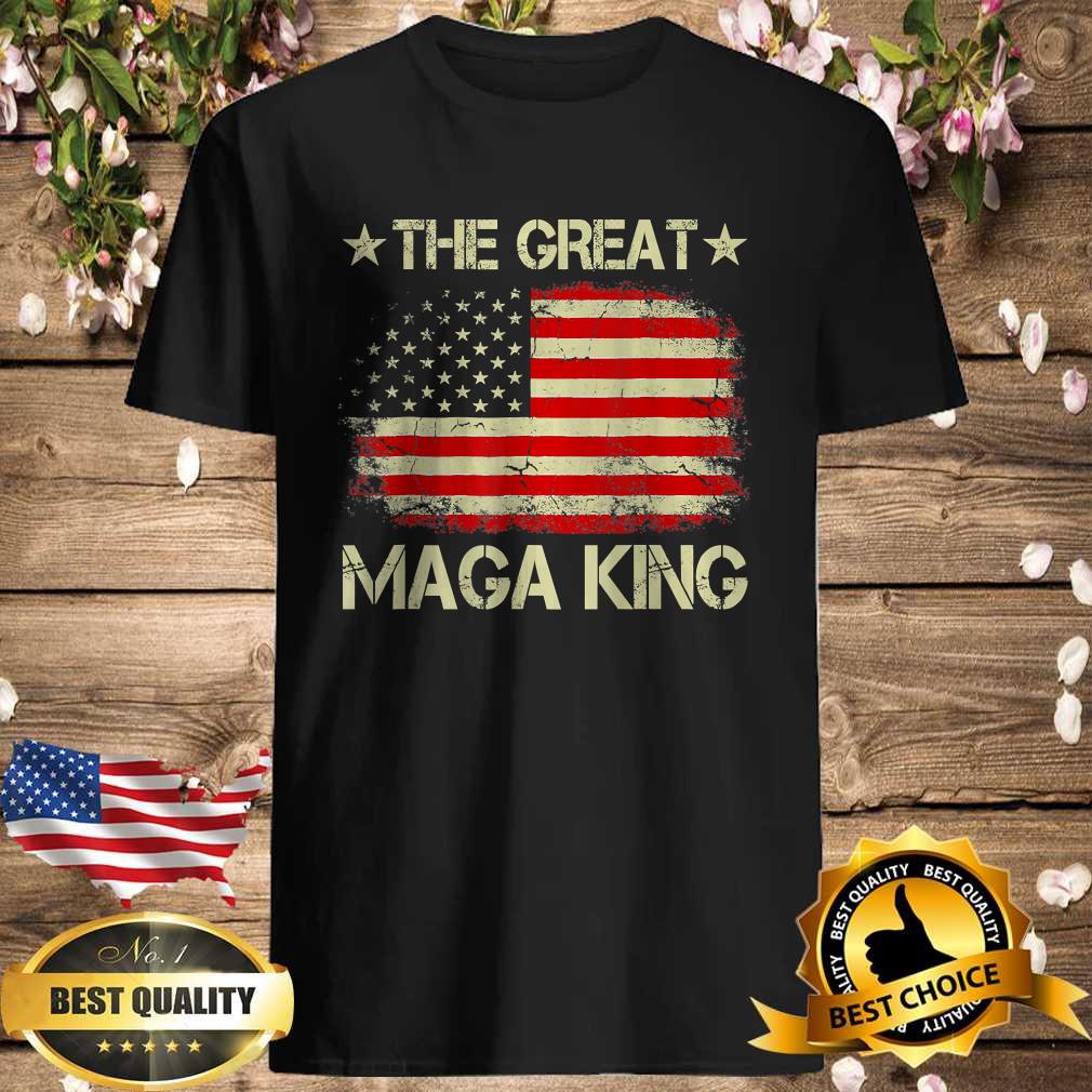 The Great Maga King Trump American Flag T-shirt