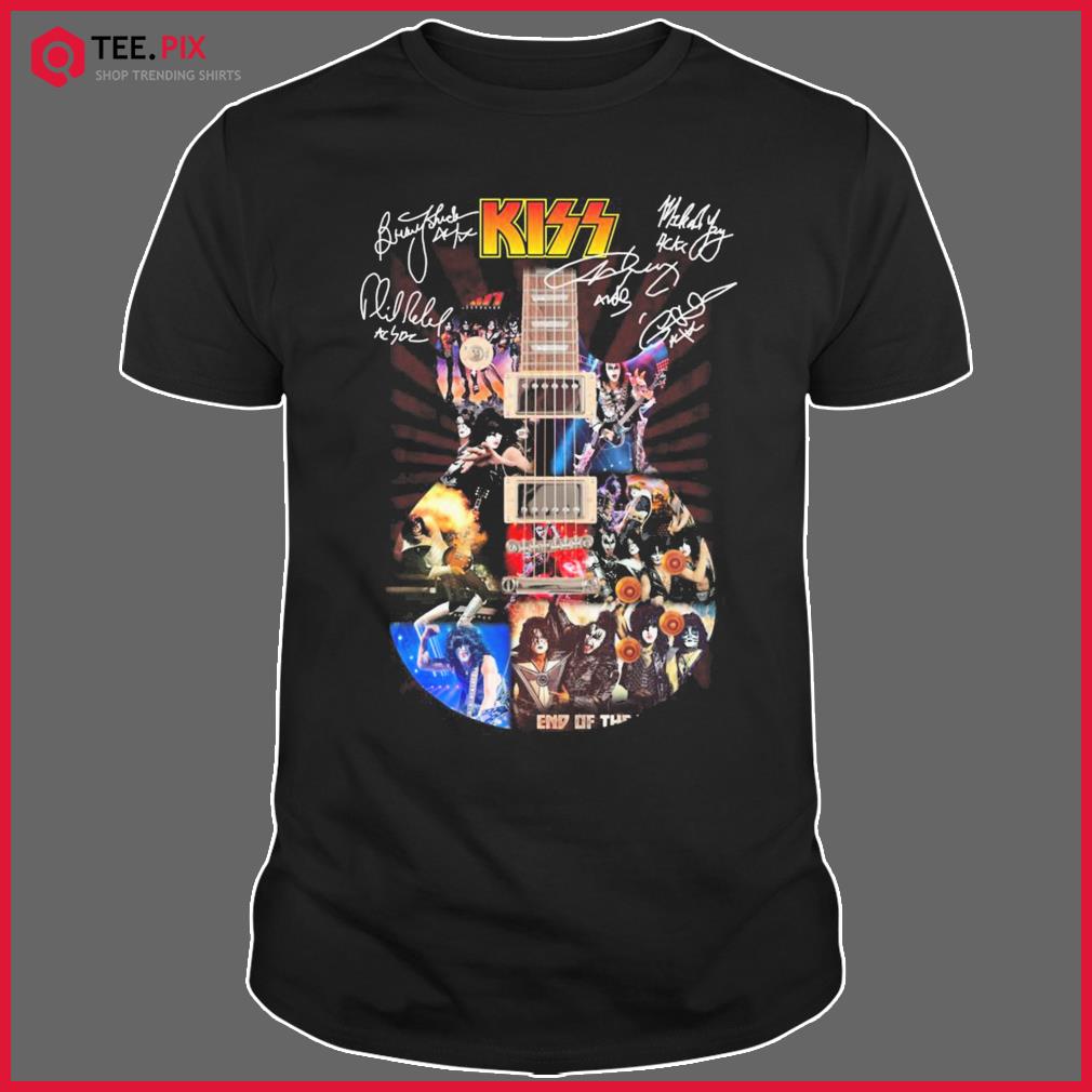 The Kiss Rock Band Guitar Signatures Shirt