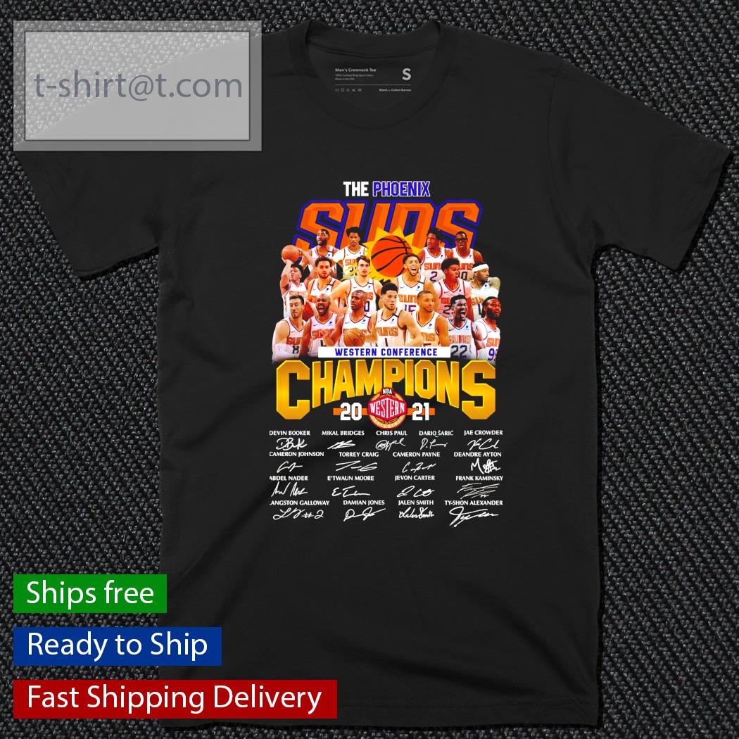 The Phoenix Suns Western Conference Champions 2021 NBA signatures shirt