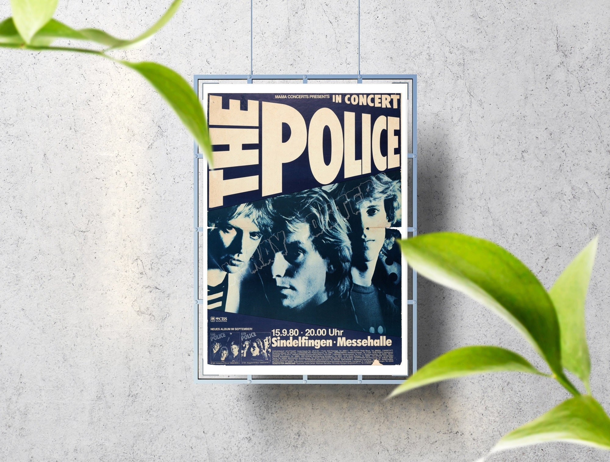 The Police - Concert Poster Wall Art Vintage Style rock pop