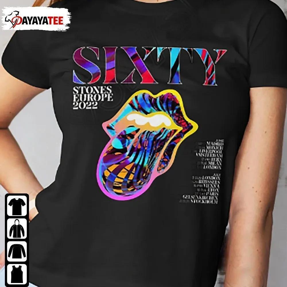 The Rolling Stones Sixty Stones Europe 2022 Tour Shirt 60Th Anniversary 1962-2022