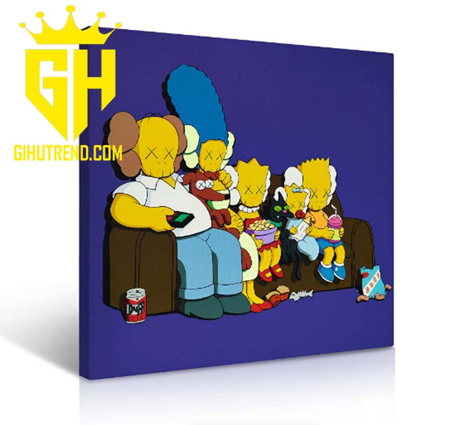 The Simpsons Style Kaws Poster Canvas