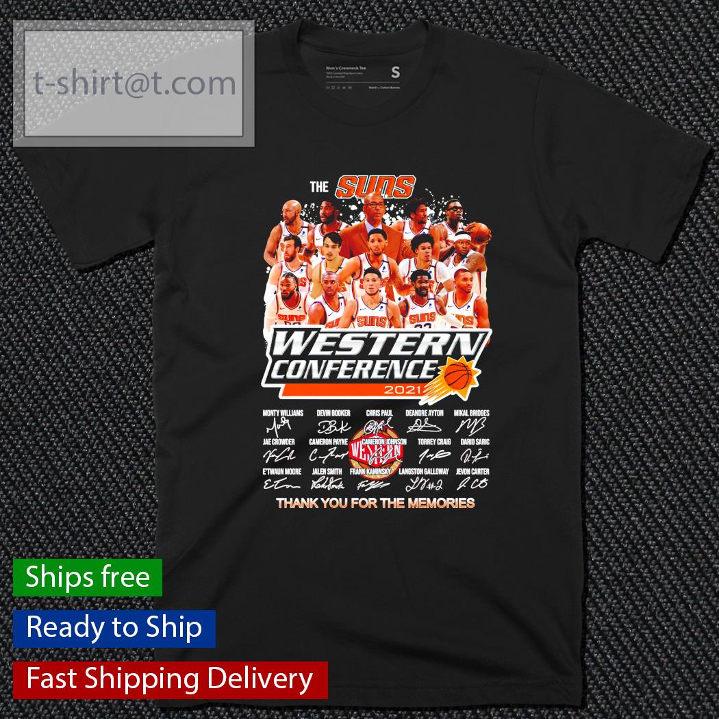 The Suns 2021 Western Conference signature shirt