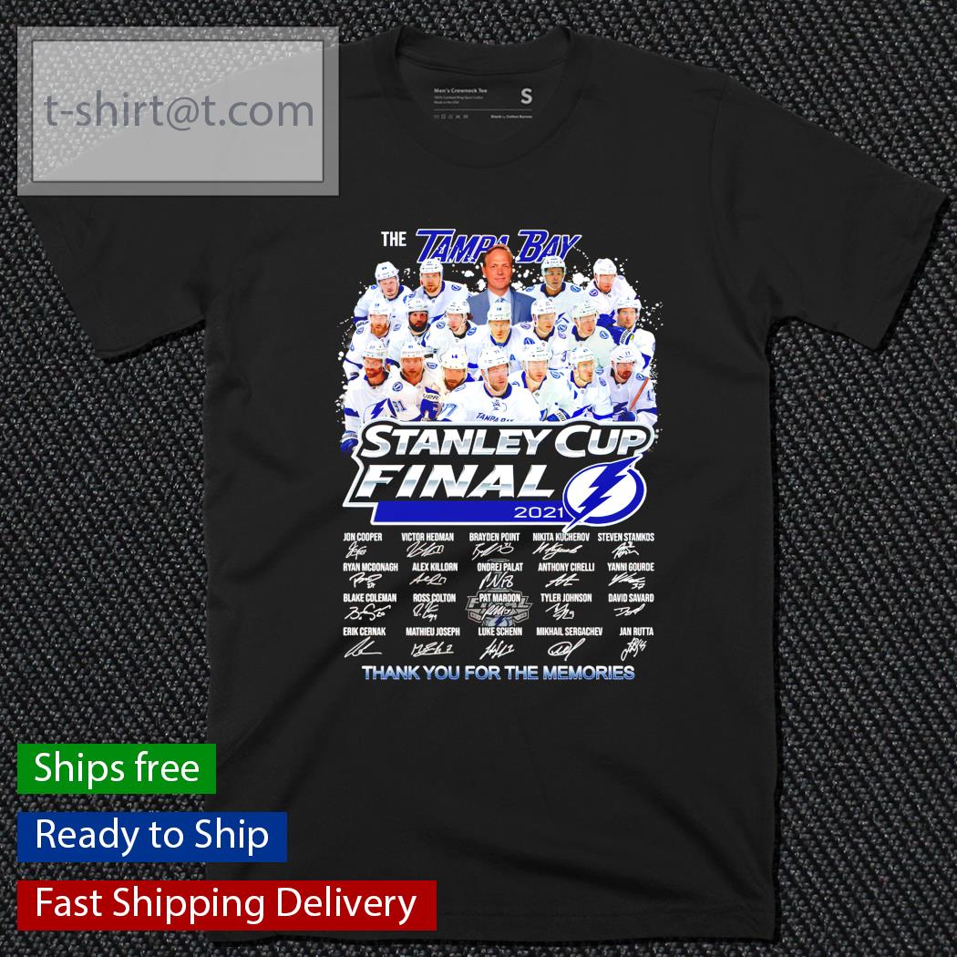 The Tampa Bay Stanley Cup Finals 2021 signatures t-shirt