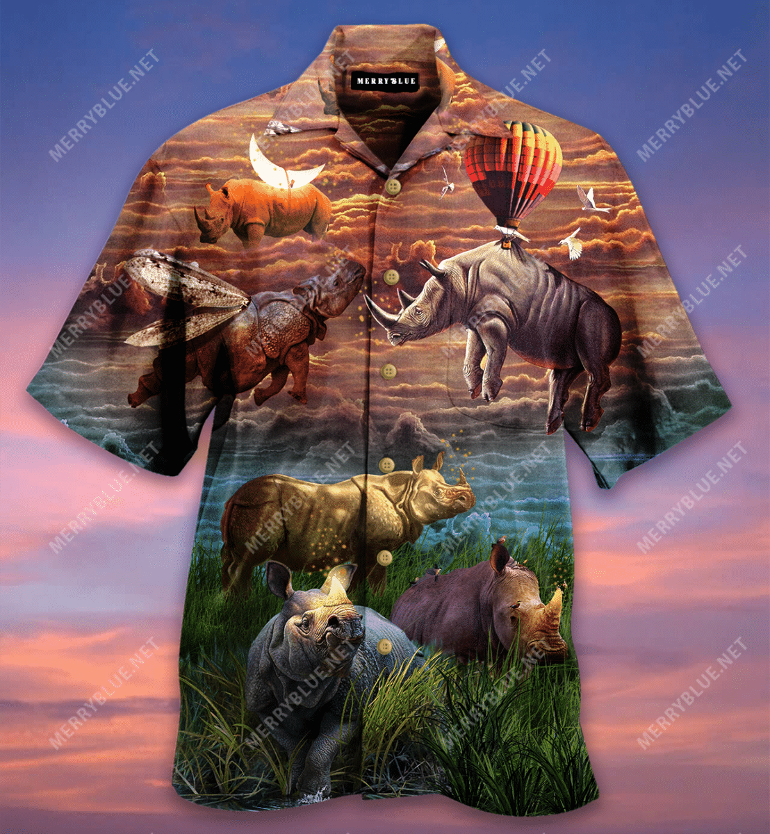 The World Is A Better Place With Rhinos Hawaiian Shirt Big And Tall Hawaiian Shirts