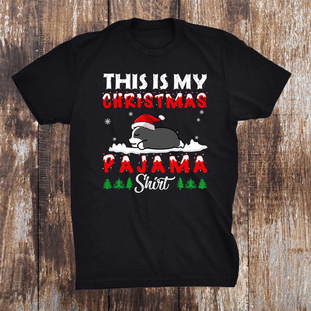 This Is My Christmas Pajama Boston Terrier Dog Funny Xmas Shirt