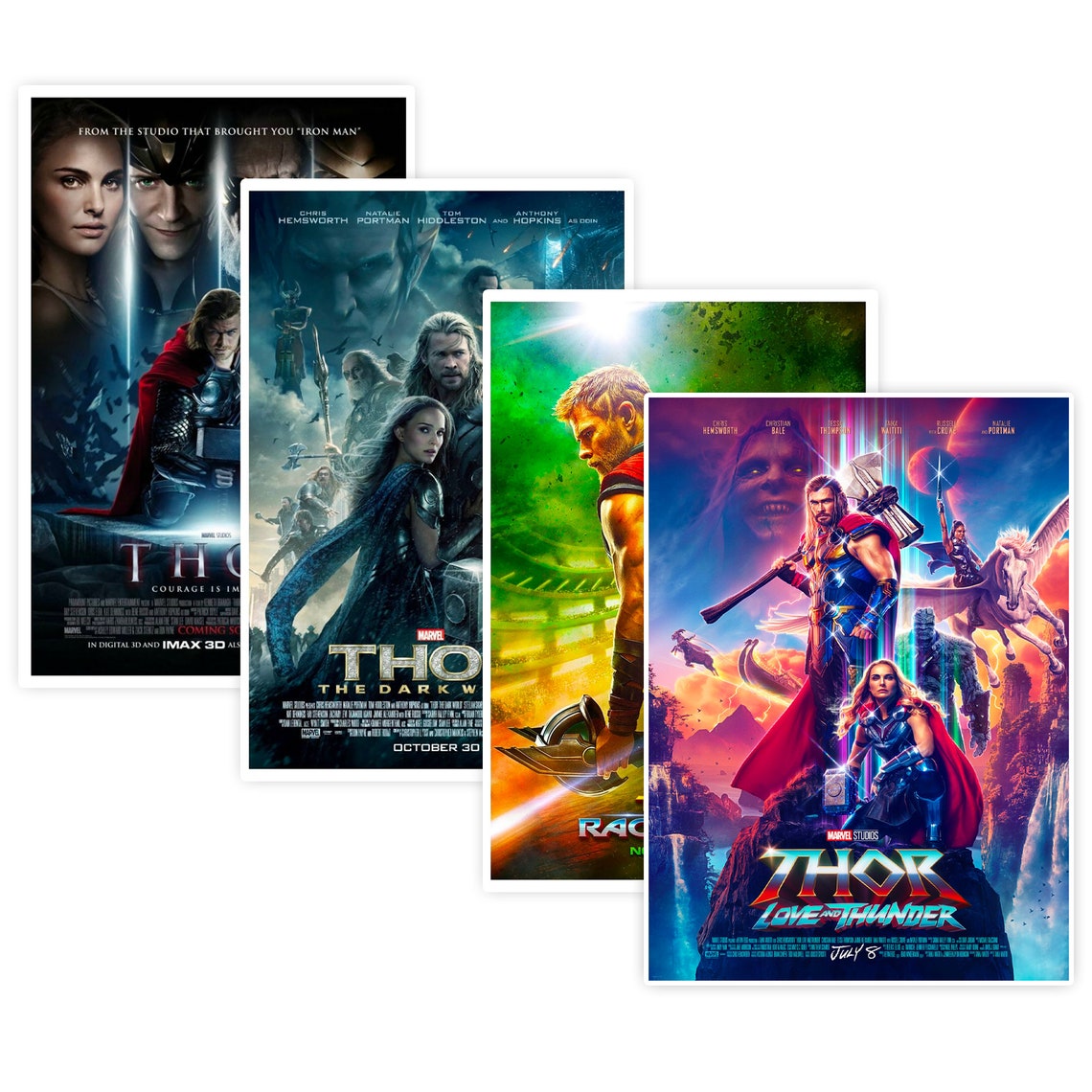 Thor 1 2 3 4 Poster Canvas, Thor 4 Poster, Thor Love and Thungder new Poster, Thor wall art, Poster Fan 
