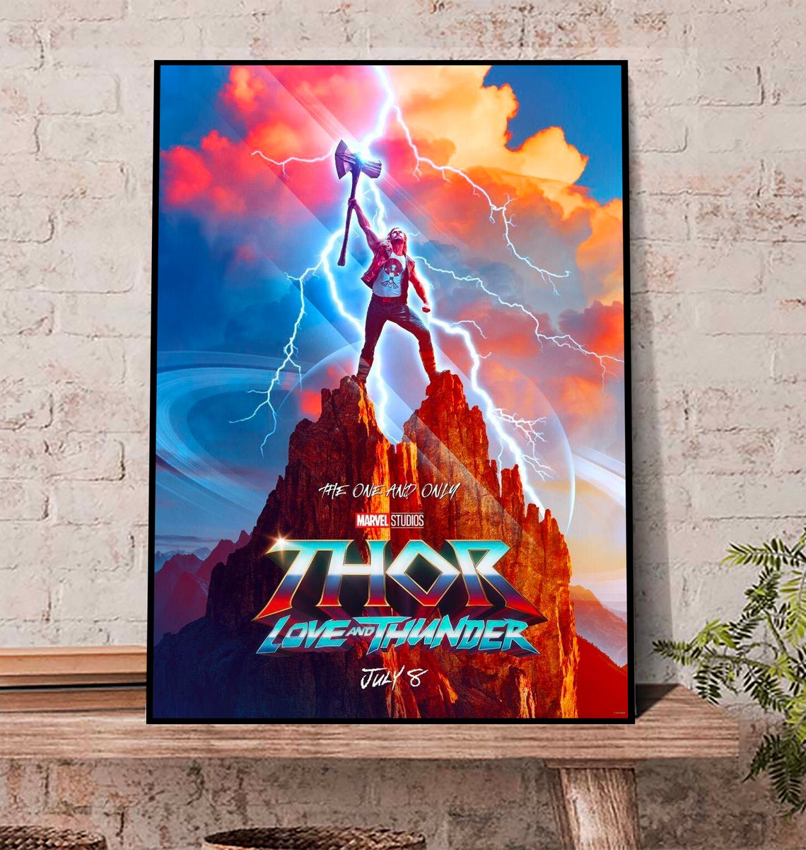 Thor Love And Thunder Canvas Poster, Thor 4 Poster, Thor Movie wall art, Thor New Poster, Thor 2022 Poster Gift With 