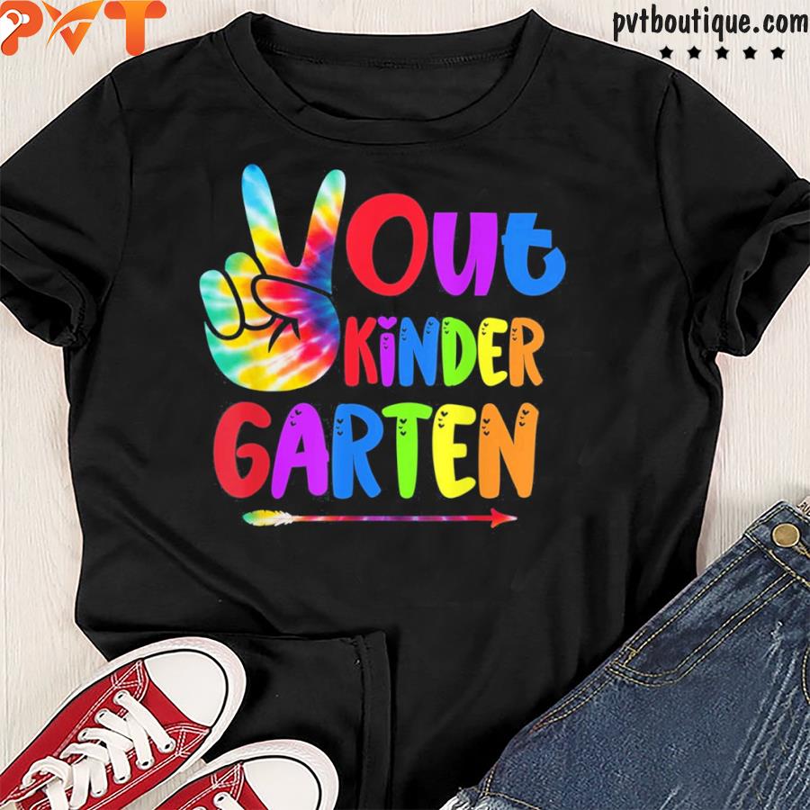 Look Out Kindergarten Here I Come tee  Peace out Pre-K  tie dye Kindergarten shirt
