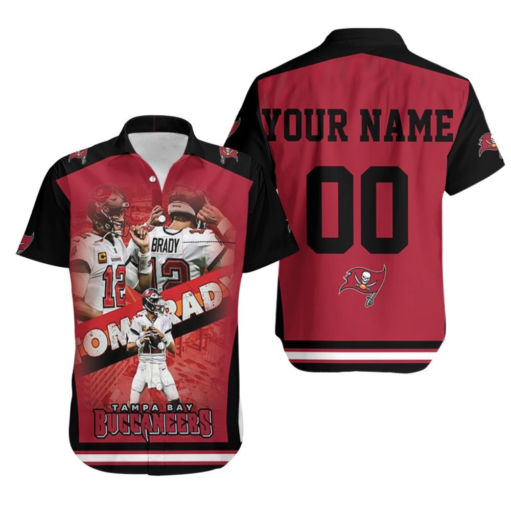 Tom Brady 12 Legend Tampa Bay Buccanners For Fans 3d Printed Personalized Hawaiian Shirt
