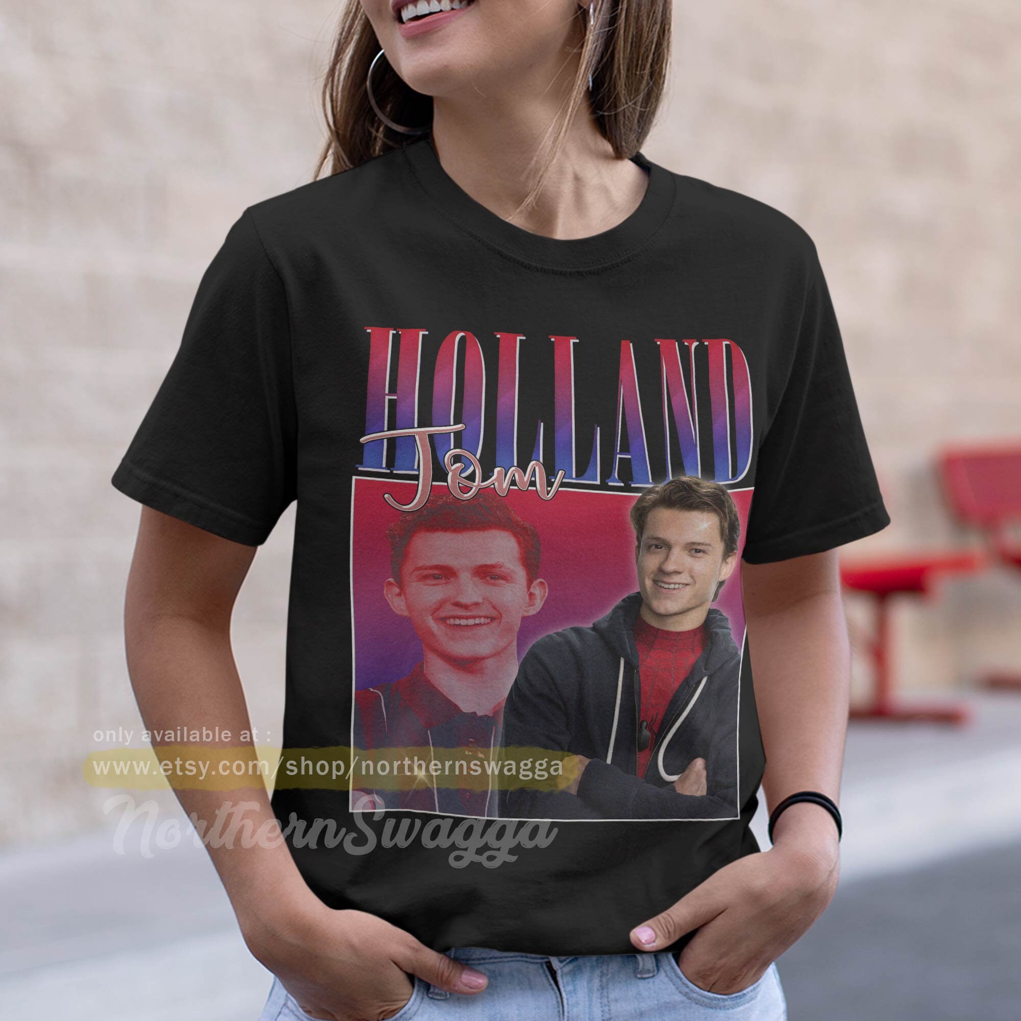 Tom holland shirt design retro style cool fan art t-shirt 90s poster 187 tee