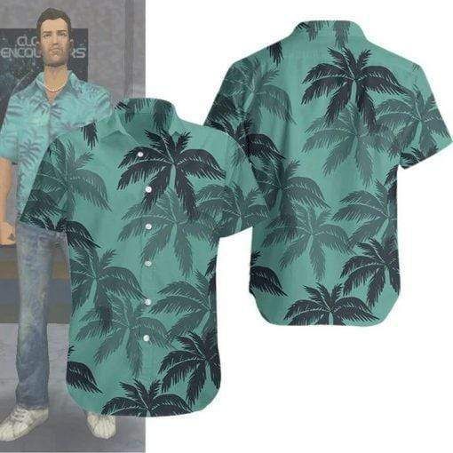 Tommy Vercetti Gta Coconut Hawaiian Shirts 3d #v