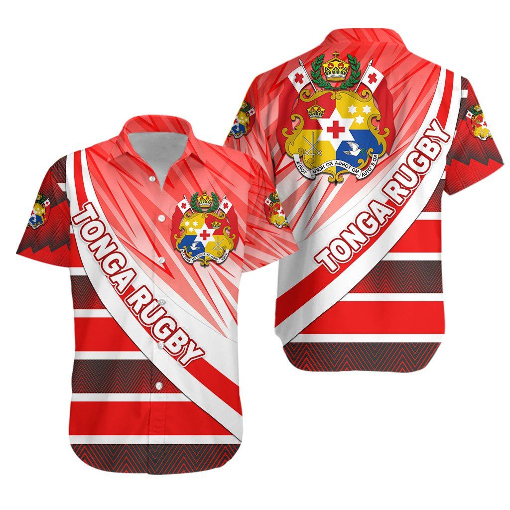 Tonga Rugby Hawaiian Shirt Victorian Vibes K36