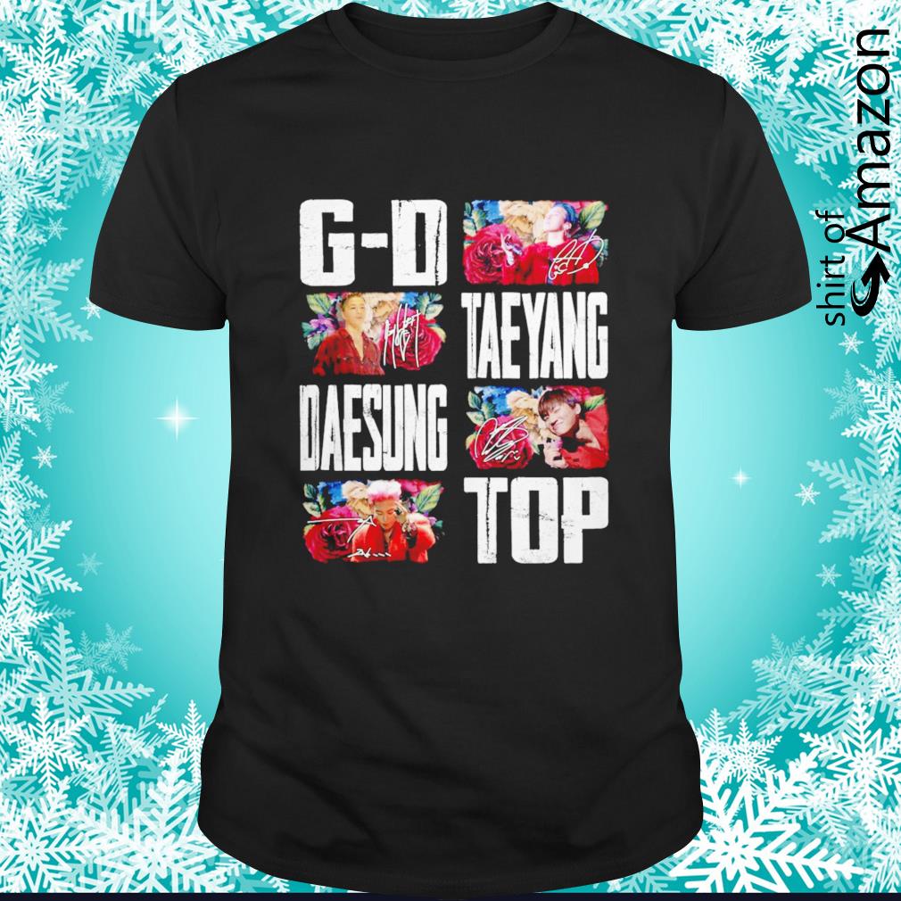 Top Big Bang GD TeaYoung DeaSung TOP Rose concept signature shirt