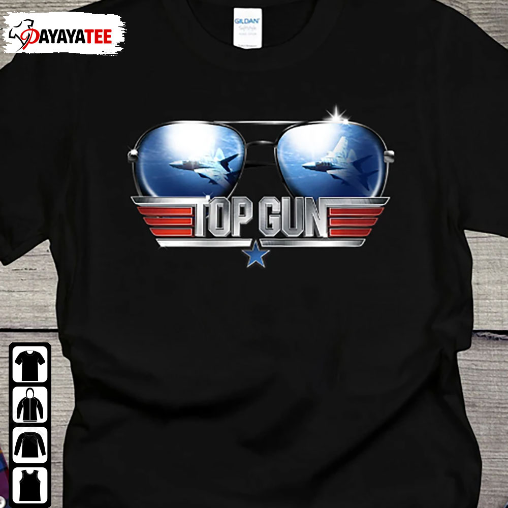 Top Gun Maverick Sweatshirt Top Gun Aviator Sunglasses Reflection Shirt