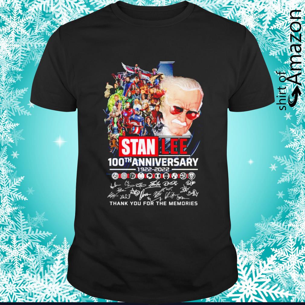Top Stan Lee 100th Anniversary 1922-2022 signature t-shirt