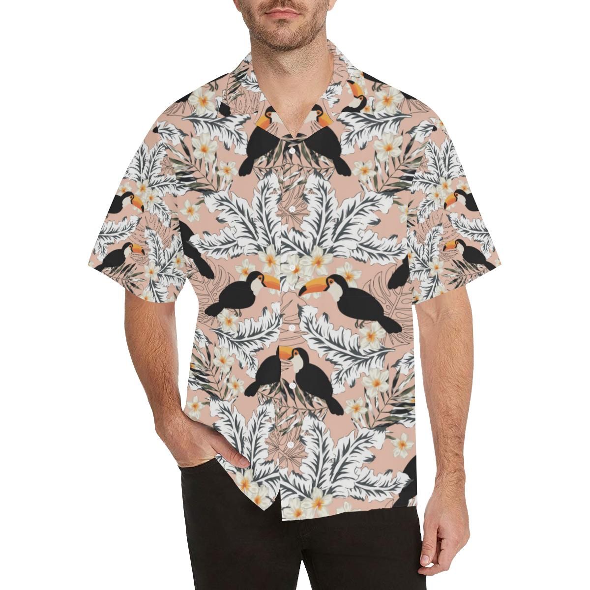 Toucan Theme Pattern Men’s All Over Print Hawaiian Shirt