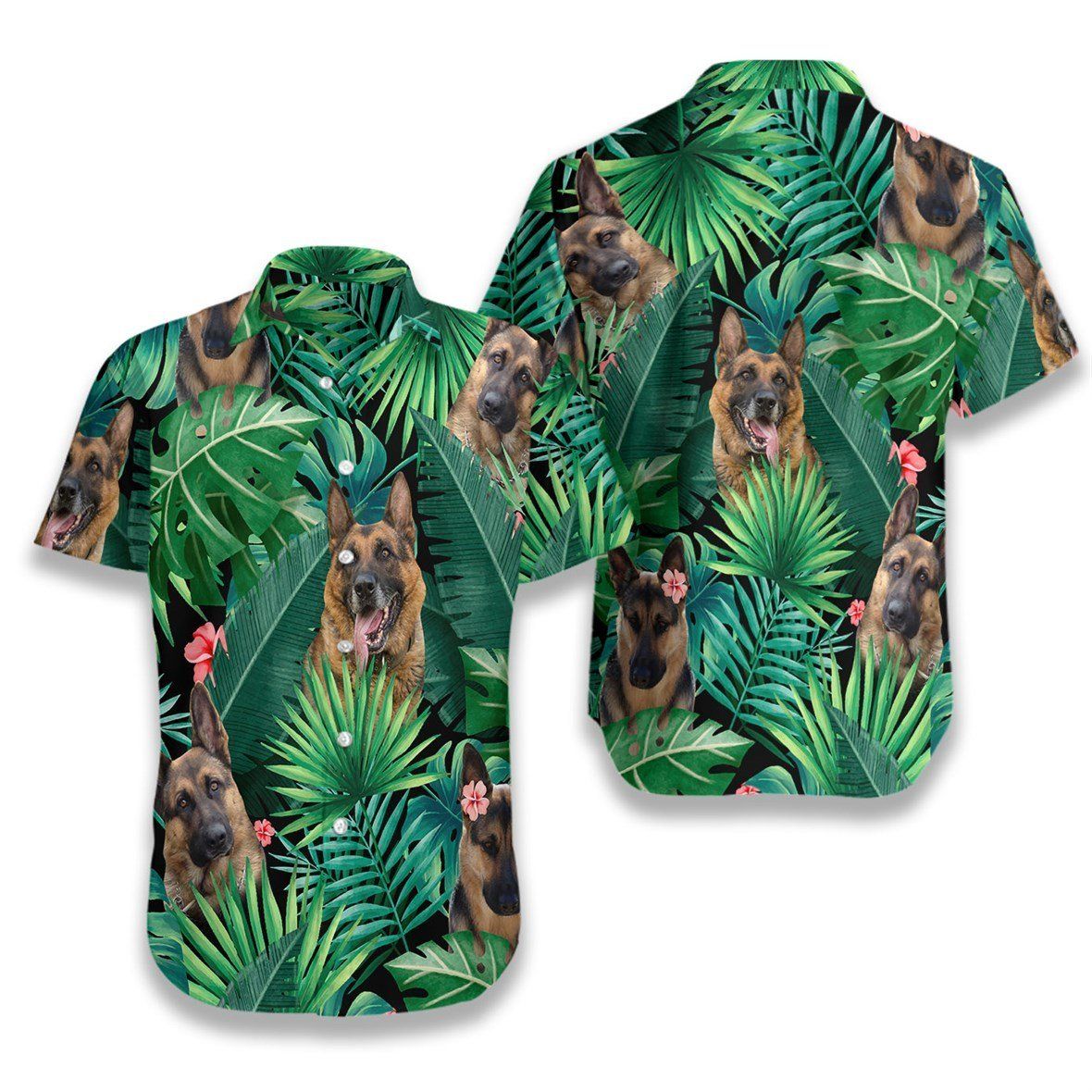 Tropical German Shepherd Ez03 0407 Hawaiian Shirt