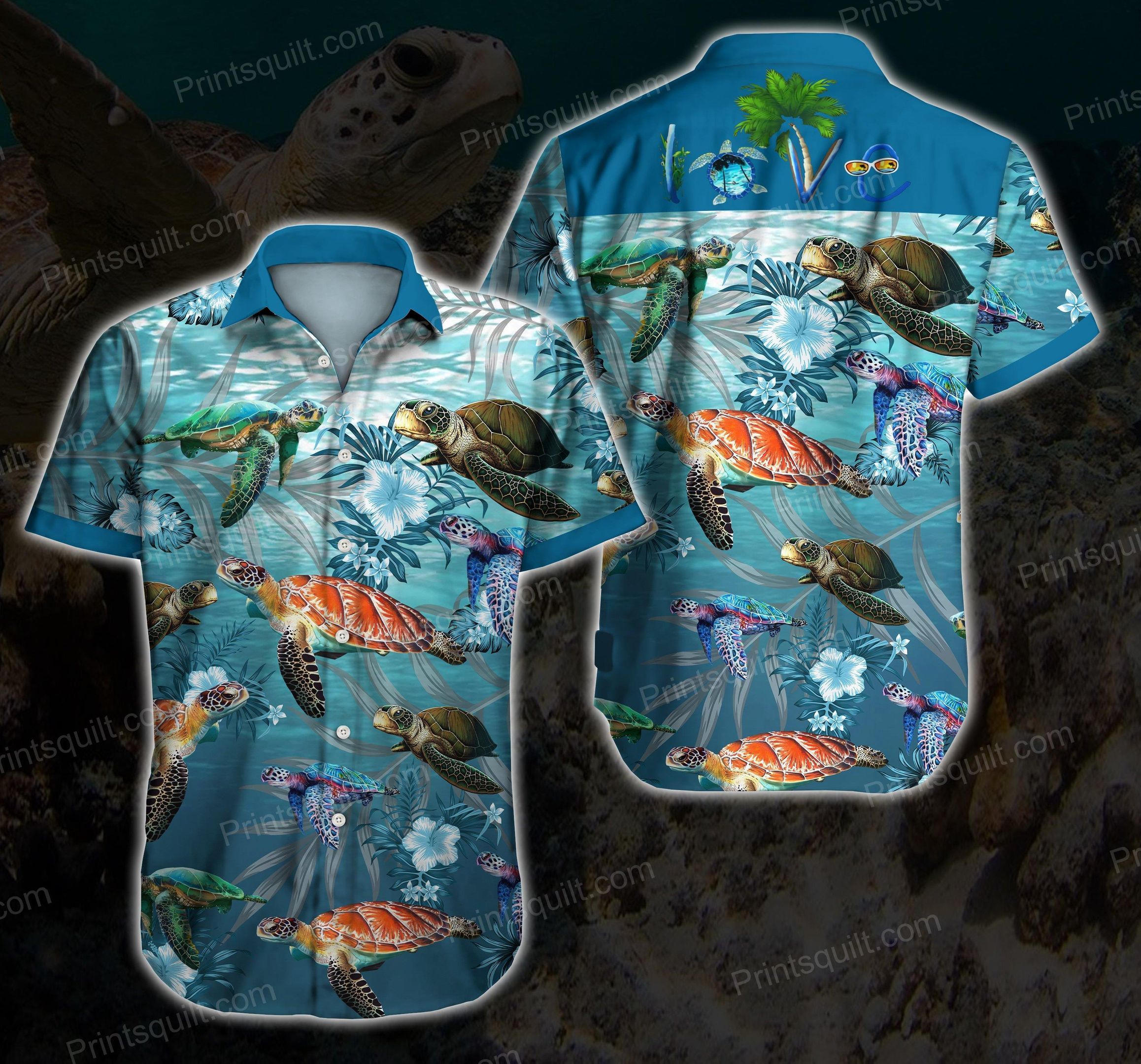 Turtles Lovers 3d Hawaii Shirt V4 Summer Button Up Shirt For Men Beach Wear Short Sleeve Hawaii Shirt