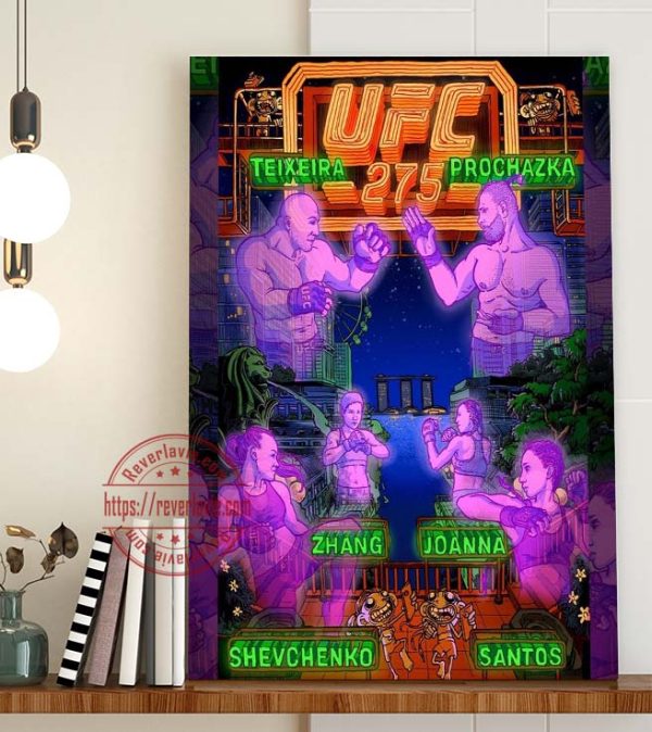 UFC 275 Teixeira vs Prochazka in Singapore Official Poster Canvas