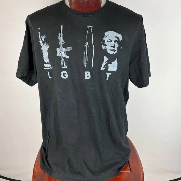 Unbranded Lgbt Liberty Guns Beer TrumpT Shirt in Black Men s Size 2XL