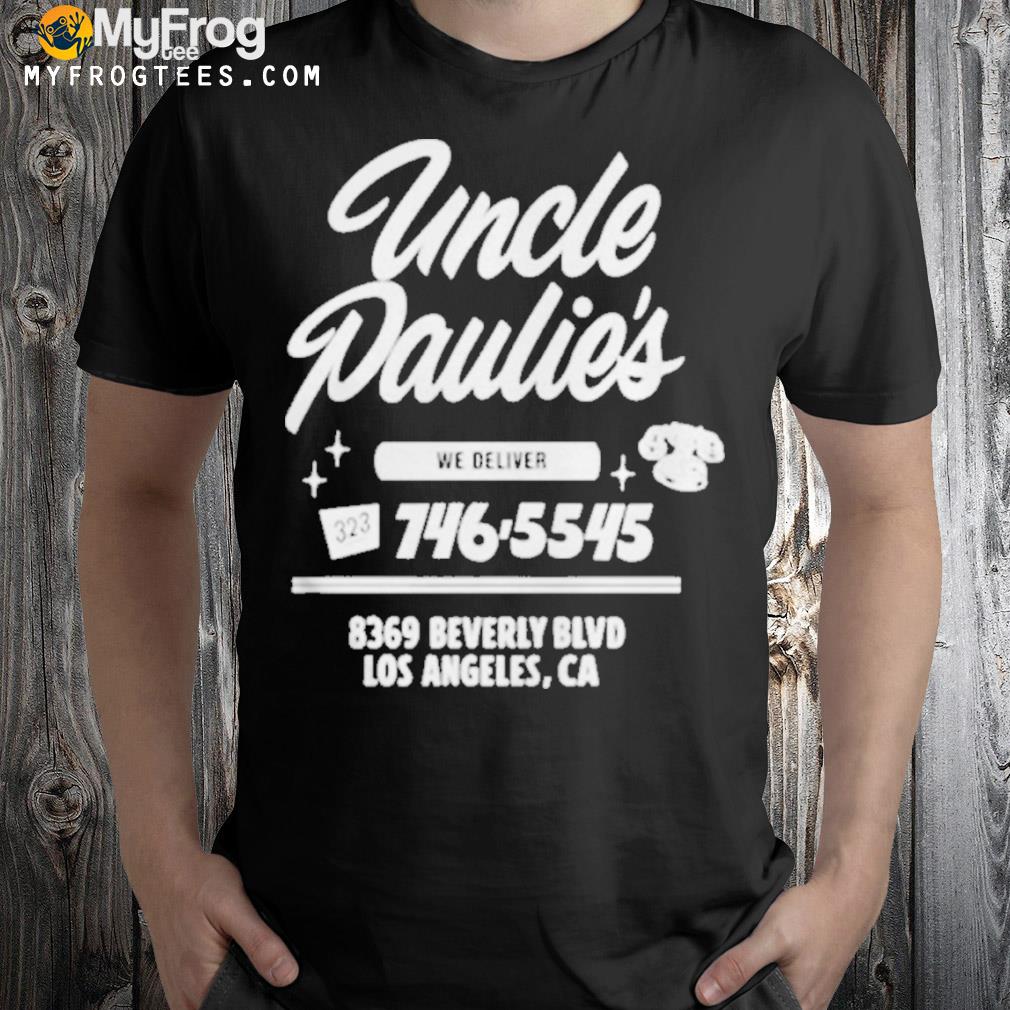 Uncle paulie’s delI merch uncle paulies pete davidson wearing uncle paulies shirt