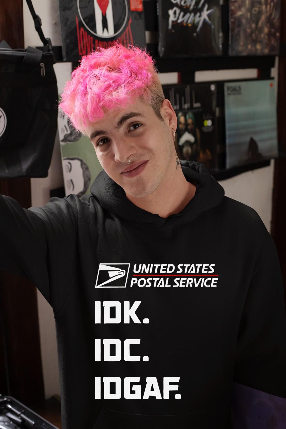 United States Postal Service IDK IDC IDGAF shirt