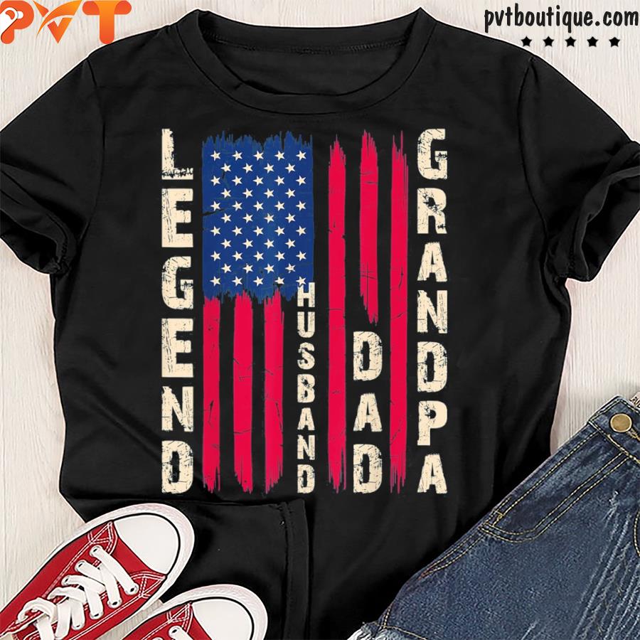 Usa flag father’s day dad the legend husband dad grandpa shirt