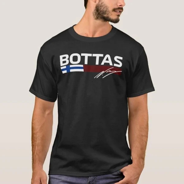 Valtteri Bottas 2022 Classic T Shirt Men s Size Adult S Black