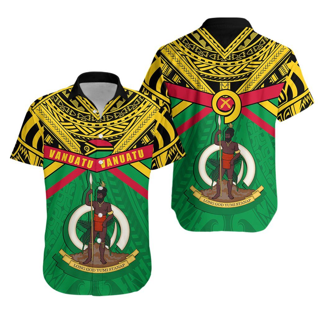 Vanuatu Hawaiian Shirt Simple Coat Of Arms Rugby K13