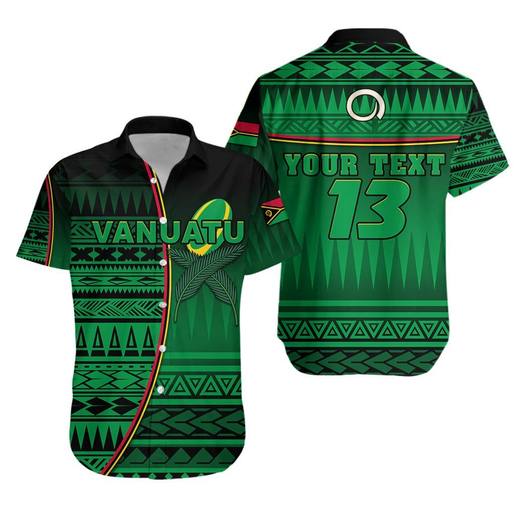 Vanuatu Rugby Hawaiian Shirt Impressive Version – Custom Text And Number K13 Big And Tall Hawaiian Shirts