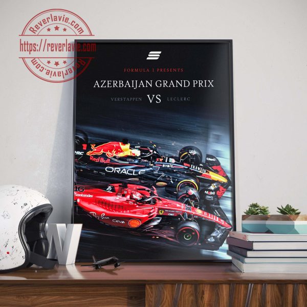 Verstappen vs Leclerc Azerbaijan GP F1 Poster Canvas
