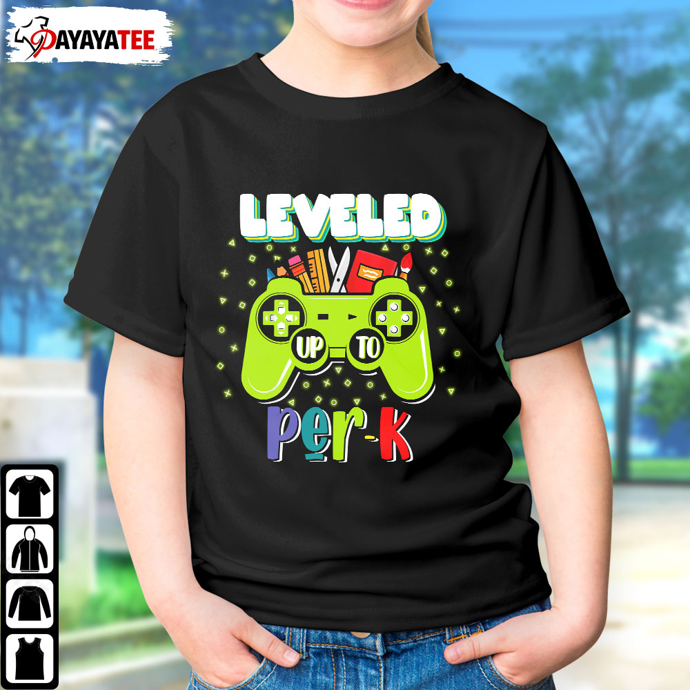 Video Game Level Up To Pre K Shirt Back To School Limited Edition