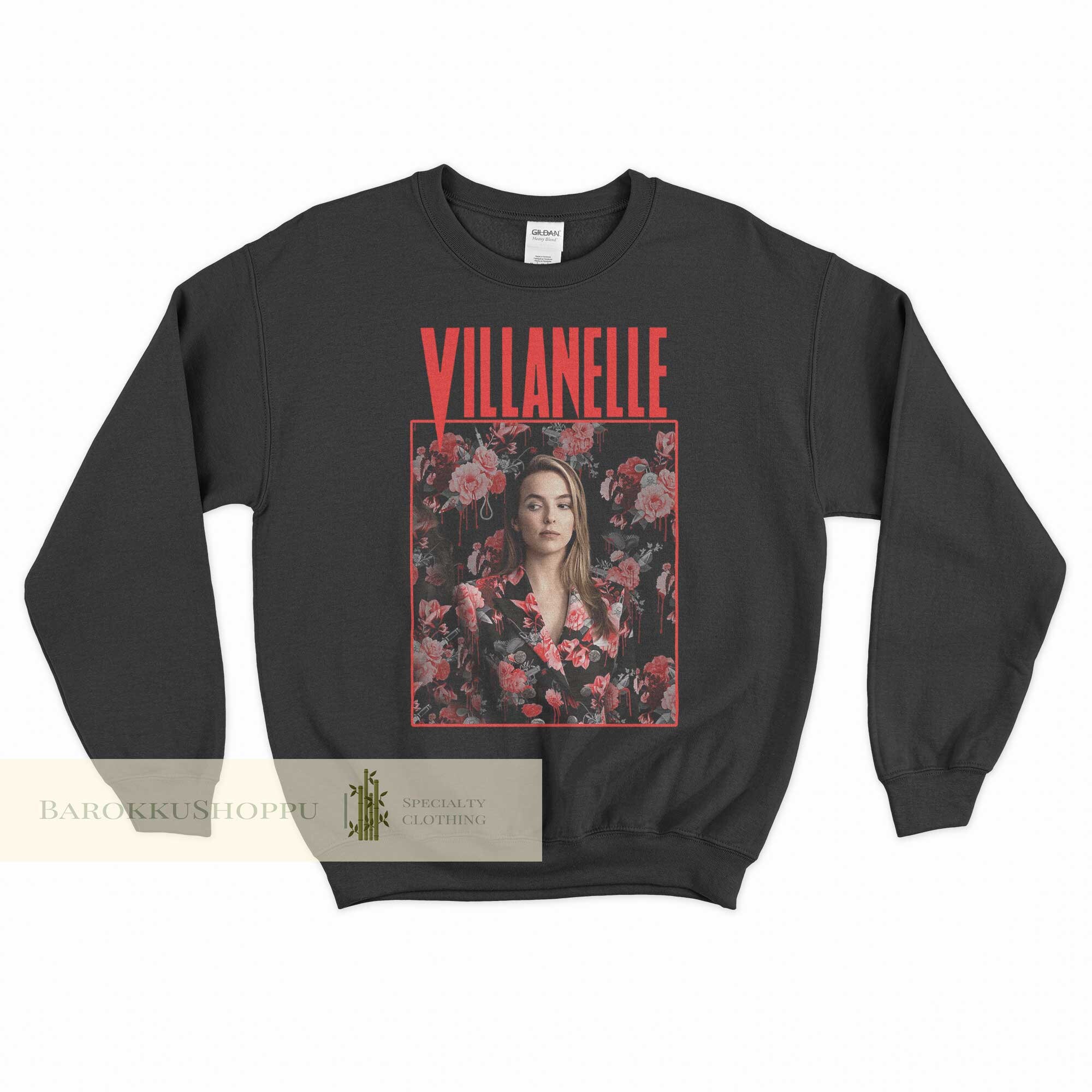 Villanelle Sweatshirt Villanelle shirt Villanelle Poster Floral Eve Sweatshirt Killing Eve Sweater Killing Eve shirt Unisex Sweatshirt Tee