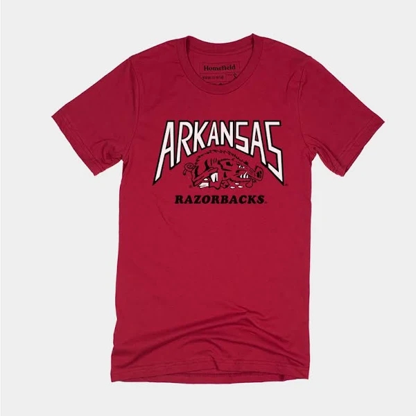 Vintage Arkansas Slobbering Hog Tee L Crimson