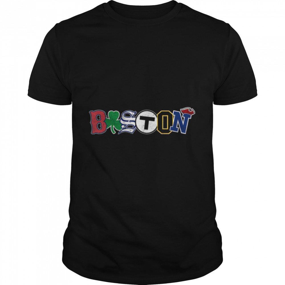 Vintage Boston Sports Fan City Pride T-Shirt B08HK73GHF