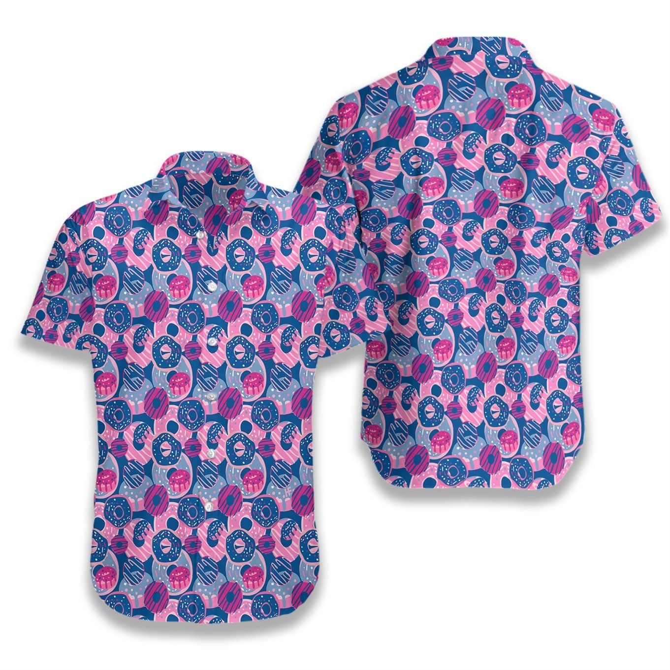 Vintage Donut Seamless Pattern Ez02 2307 Hawaiian Shirt