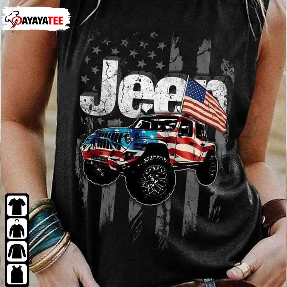 Vintage Jeep 4Th Of July Shirt Tank Top Independence Day
