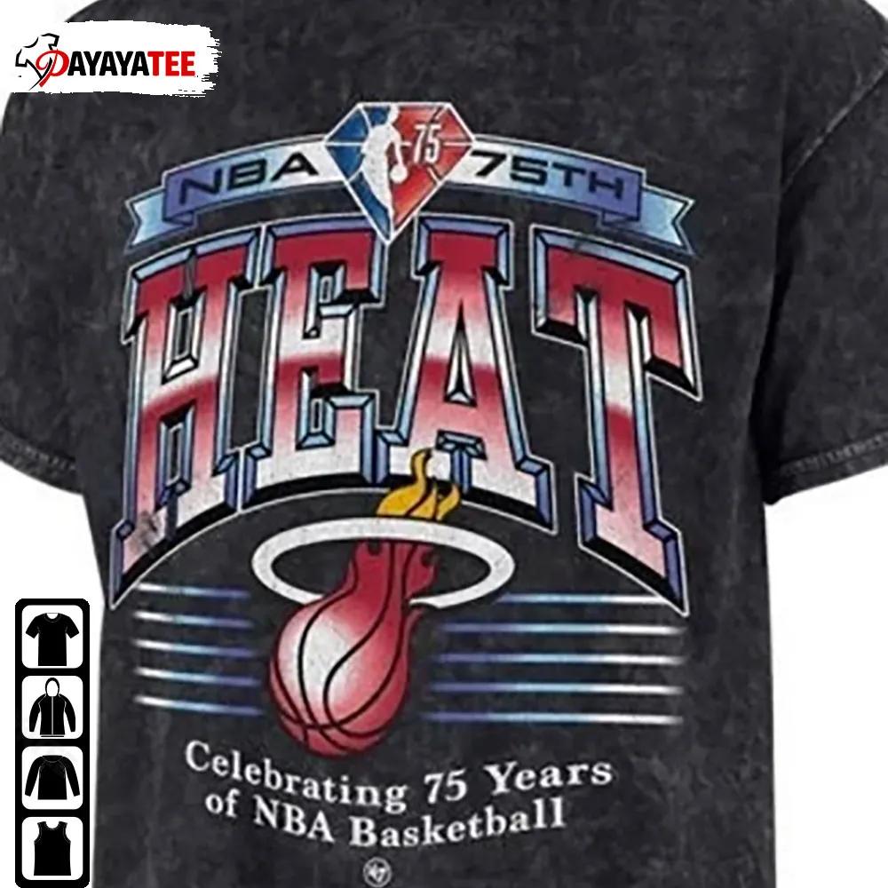 Vintage Nba 75Th Heat Celebrating 75 Years Of Nba Basketball Miami Shirt