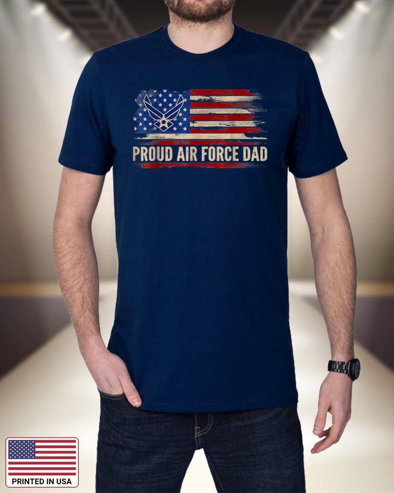 Vintage Proud Air Force Dad American Flag Veteran IOq6K