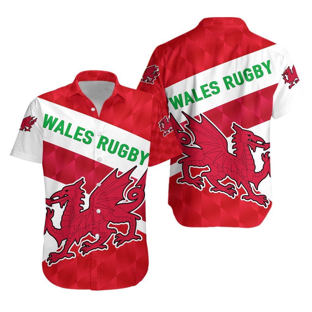 Wales Rugby Hawaiian Shirt Sporty Style K8