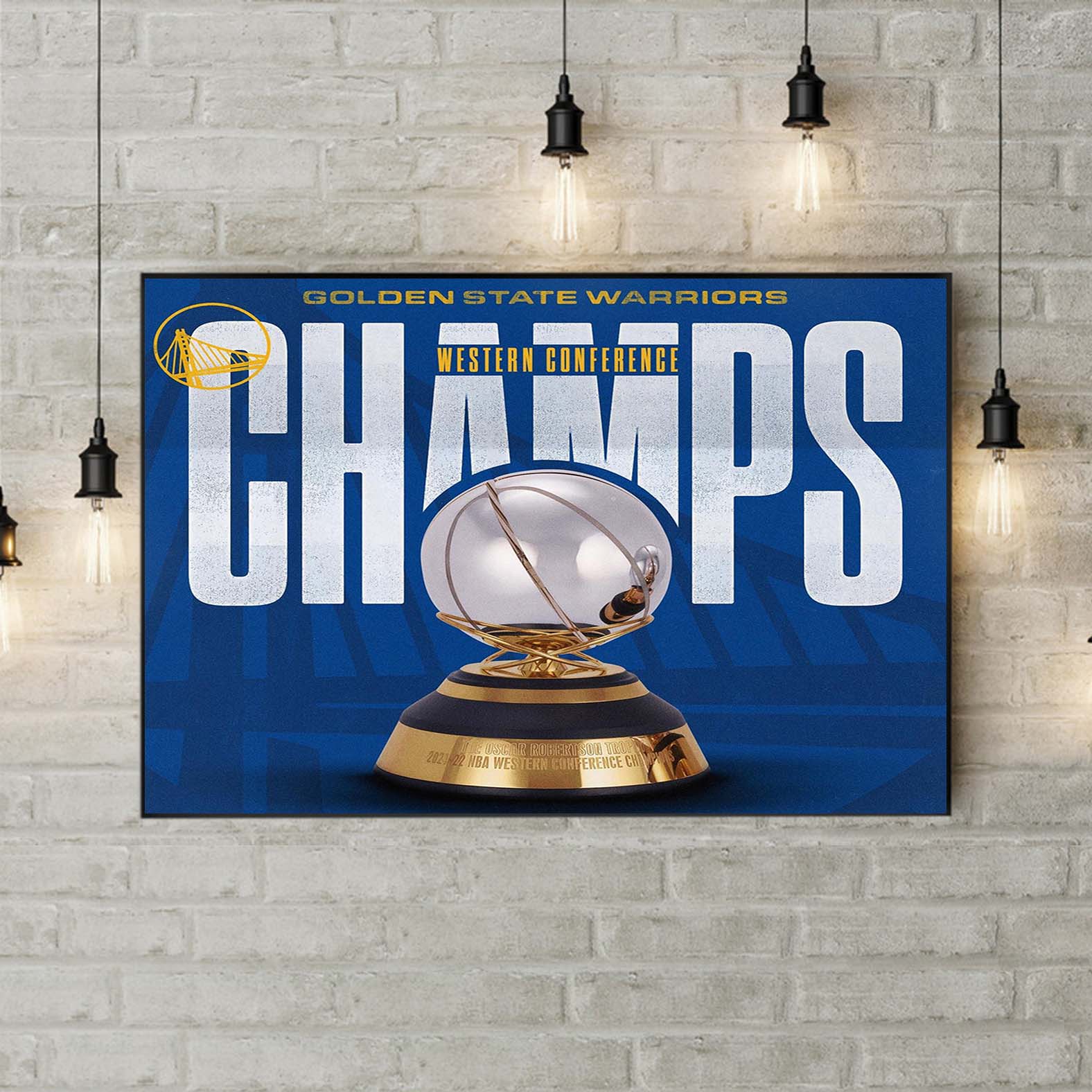 Warriors Win Western Conference Champions Wall Decor Poster Canvas