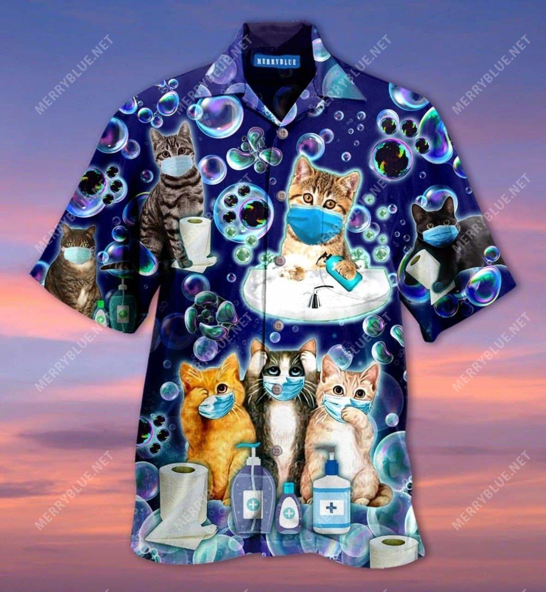Wash Your Damn Cats Unisex Hawaiian Shirt